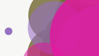 Beyaz arkaplan ile renkli, modern, soyut yuvarlak daireler.