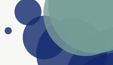 Beyaz arkaplan ile renkli, modern, soyut yuvarlak daireler.