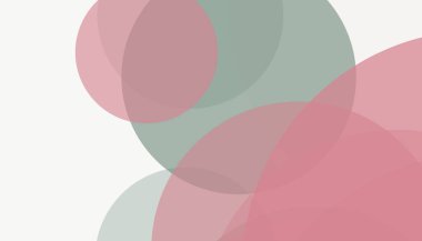 Beyaz arkaplan ile renkli, modern, soyut yuvarlak daireler.