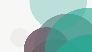 Beyaz arkaplanı olan basit, modern, soyut yuvarlak daireler.