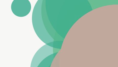 Beyaz arkaplanı olan basit, modern, soyut yuvarlak daireler.