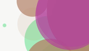 Beyaz arkaplanı olan basit, modern, soyut yuvarlak daireler.