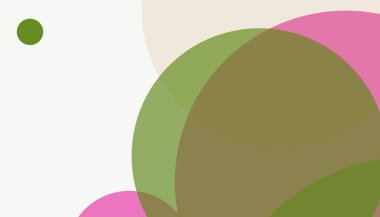 Beyaz arkaplanı olan basit, modern, soyut yuvarlak daireler.