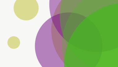 Beyaz arkaplanı olan basit, modern, soyut yuvarlak daireler.