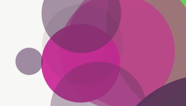 Beyaz arkaplanı olan basit, modern, soyut yuvarlak daireler.