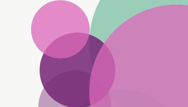 Beyaz arkaplanı olan basit, modern, soyut yuvarlak daireler.