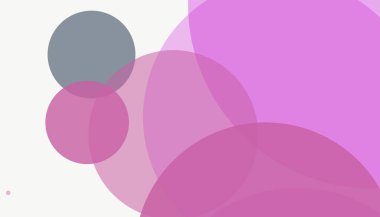 Beyaz arkaplanı olan basit, modern, soyut yuvarlak daireler.