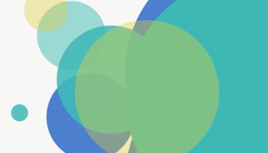 Beyaz arkaplanı olan basit, modern, soyut yuvarlak daireler.