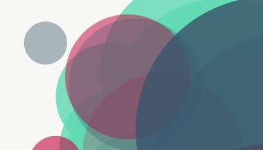 Beyaz arkaplanı olan basit, modern, soyut yuvarlak daireler.