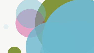 Beyaz arkaplanı olan basit, modern, soyut yuvarlak daireler.