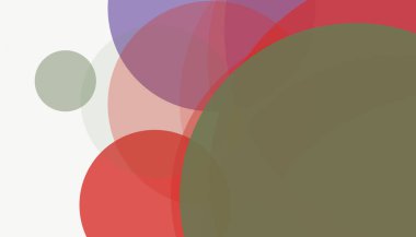 Beyaz arkaplanı olan basit, modern, soyut yuvarlak daireler.