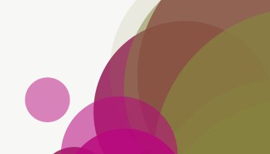 Beyaz arkaplanı olan basit, modern, soyut yuvarlak daireler.