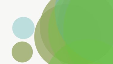 Beyaz arkaplanı olan basit, modern, soyut yuvarlak daireler.