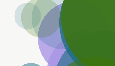 Beyaz arkaplanı olan basit, modern, soyut yuvarlak daireler.