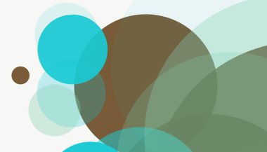 Beyaz arkaplanı olan basit, modern, soyut yuvarlak daireler.