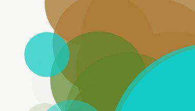 Beyaz arkaplanı olan basit, modern, soyut yuvarlak daireler.