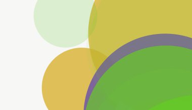 Beyaz arkaplanı olan basit, modern, soyut yuvarlak daireler.