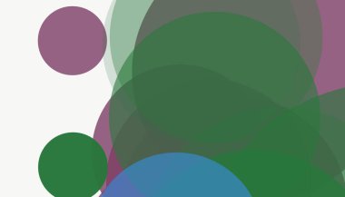 Beyaz arkaplanı olan basit, modern, soyut yuvarlak daireler.