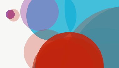 Beyaz arkaplanı olan basit, modern, soyut yuvarlak daireler.