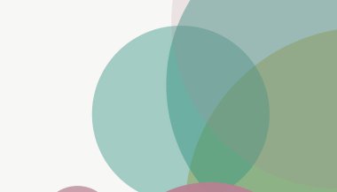 Beyaz arkaplanı olan basit, modern, soyut yuvarlak daireler.