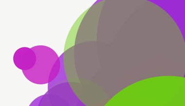 Beyaz arkaplanı olan basit, modern, soyut yuvarlak daireler.