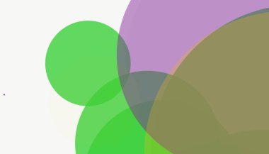 Beyaz arkaplanı olan basit, modern, soyut yuvarlak daireler.