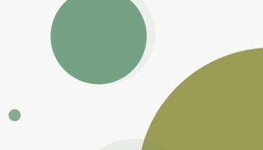 Beyaz arkaplanı olan basit, modern, soyut yuvarlak daireler.