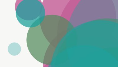 Beyaz arkaplanı olan basit, modern, soyut yuvarlak daireler.