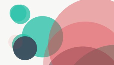 Beyaz arkaplanı olan basit, modern, soyut yuvarlak daireler.