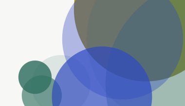 Beyaz arkaplanı olan basit, modern, soyut yuvarlak daireler.