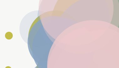 Beyaz arkaplanı olan basit, modern, soyut yuvarlak daireler.