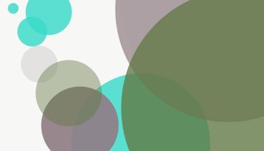 Beyaz arkaplanı olan basit, modern, soyut yuvarlak daireler.