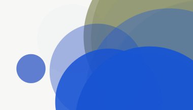 Beyaz arkaplanı olan basit, modern, soyut yuvarlak daireler.