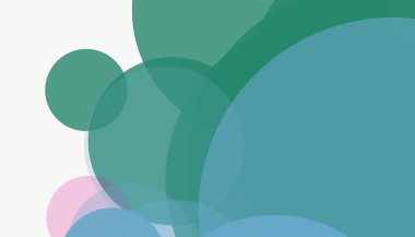 Beyaz arkaplanı olan basit, modern, soyut yuvarlak daireler.