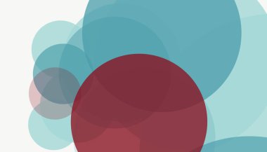 Beyaz arkaplanı olan basit, modern, soyut yuvarlak daireler.