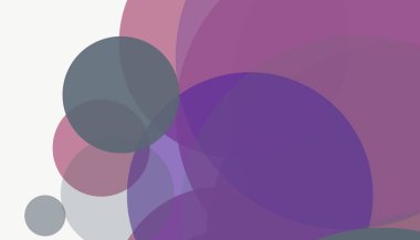 Beyaz arkaplanı olan basit, modern, soyut yuvarlak daireler.