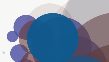 Beyaz arkaplanı olan basit, modern, soyut yuvarlak daireler.