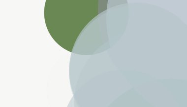 Beyaz arkaplanı olan basit, modern, soyut yuvarlak daireler.