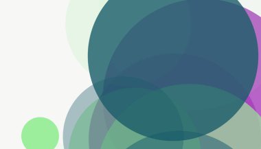 Beyaz arkaplanı olan basit, modern, soyut yuvarlak daireler.