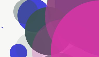 Beyaz arkaplanı olan basit, modern, soyut yuvarlak daireler.