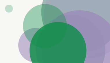 Beyaz arkaplanı olan basit, modern, soyut yuvarlak daireler.