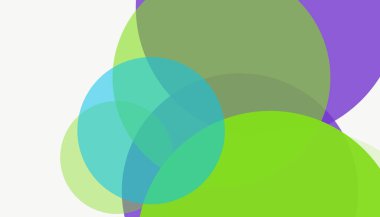 Beyaz arkaplanı olan basit, modern, soyut yuvarlak daireler.