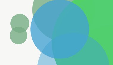 Beyaz arkaplanı olan basit, modern, soyut yuvarlak daireler.