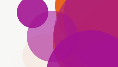 Beyaz arkaplanı olan basit, modern, soyut yuvarlak daireler.