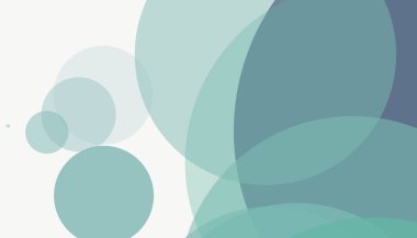 Beyaz arkaplanı olan basit, modern, soyut yuvarlak daireler.