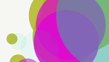 Beyaz arkaplanı olan basit, modern, soyut yuvarlak daireler.