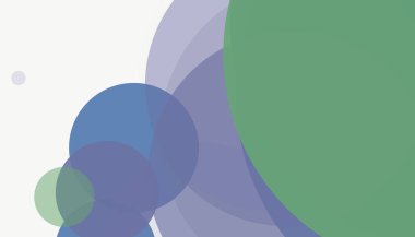 Beyaz arkaplanı olan basit, modern, soyut yuvarlak daireler.