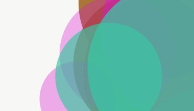 Beyaz arkaplanı olan basit, modern, soyut yuvarlak daireler.