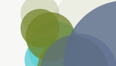 Beyaz arkaplanı olan basit, modern, soyut yuvarlak daireler.