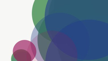 Beyaz arkaplanı olan basit, modern, soyut yuvarlak daireler.